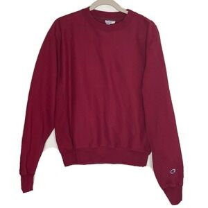 Vtg Champion Reverse Weave Crewneck Sweatshirt‎ Mens Medium Pullover Red Grunge